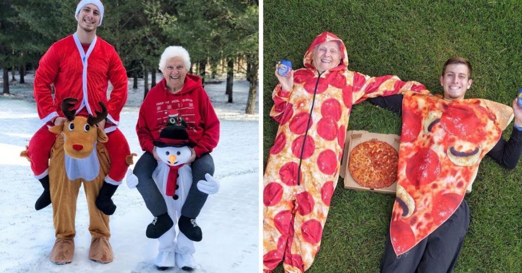 Avó e neto conquistam as redes sociais com as fotografias mais hilariantes
