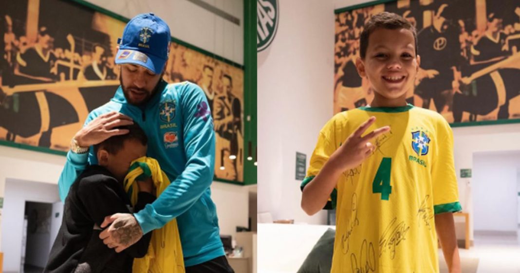 Após ser hostilizado por torcida, Bruninho se emociona ao conhecer Neymar