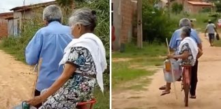 Idoso leva esposa para passear de bicicleta, todos os dias. “A aventura nunca pode acabar”