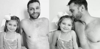 Pai tatua cicatriz no peito para filha que fez cirurgia cardíaca