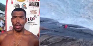 Surfista da Rocinha faz resgate heróico de salva-vidas em mar agitado e pode ganhar medalha Tiradentes (VÍDEO)
