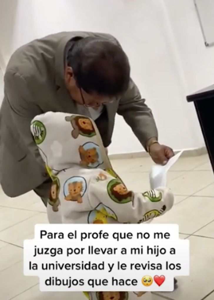 homemnapratica.com - Professor cuida do filho da aluna para que ela não faltasse da aula.