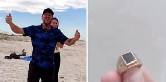 Homem acha anel de casamento perdido na praia e dono viaja 1.600km para agradecer. (VÍDEO)